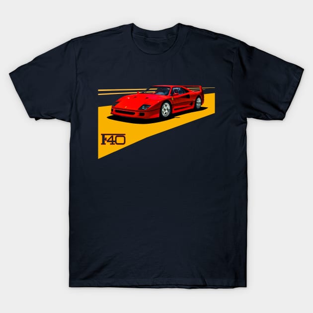 f40 scuderia T-Shirt by retroracing